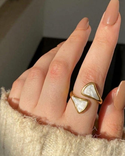 Mother of Pearl Dual Wrap Ring