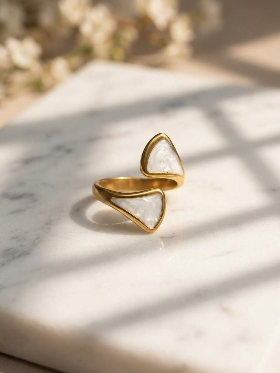 Mother of Pearl Dual Wrap Ring